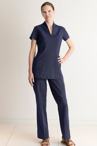 Navy cotton women's spa trousers