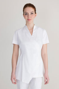 luxury white spa tunic