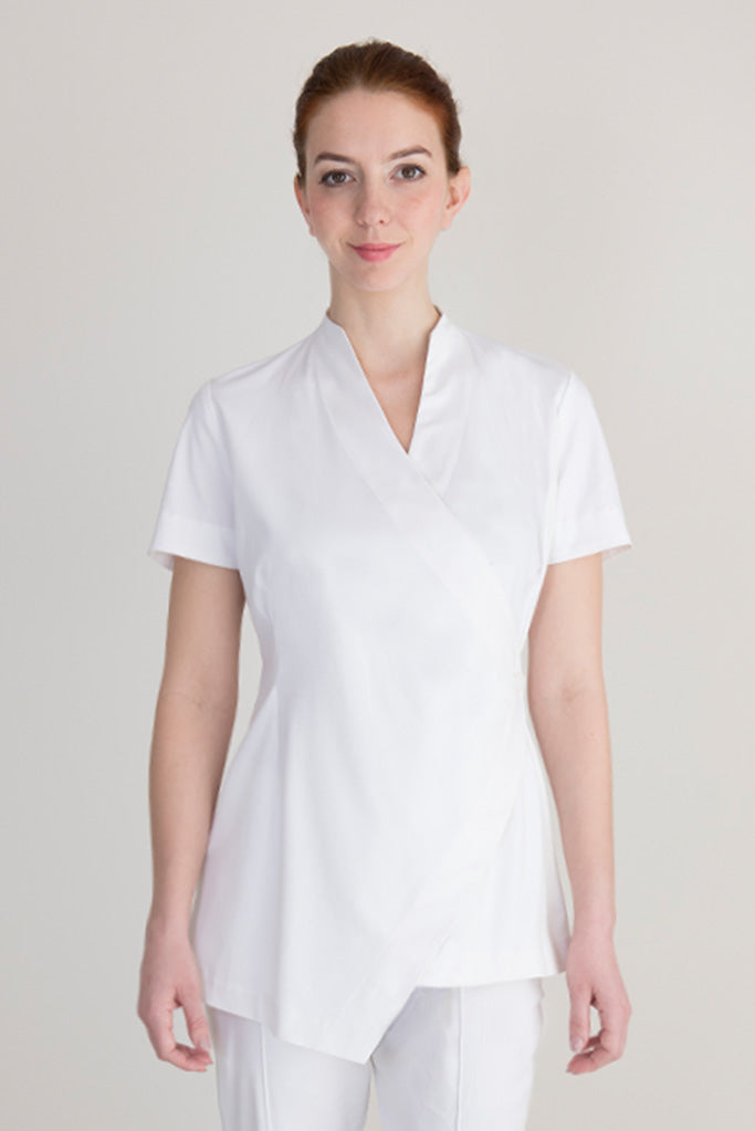 luxury white spa tunic