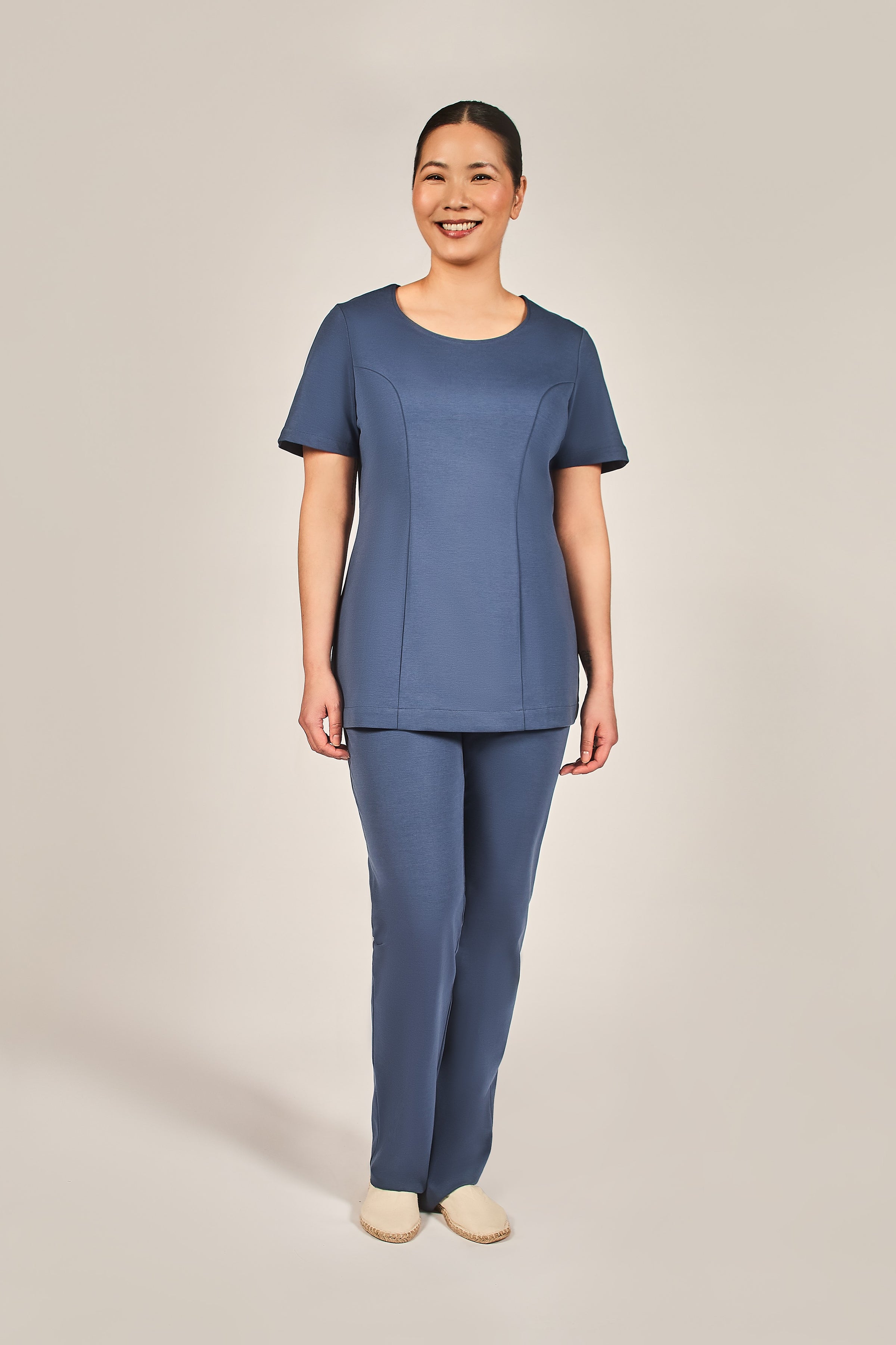Blue wellness spa uniform 