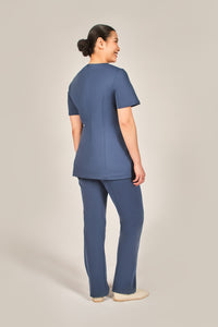 blue spa therapist uniform