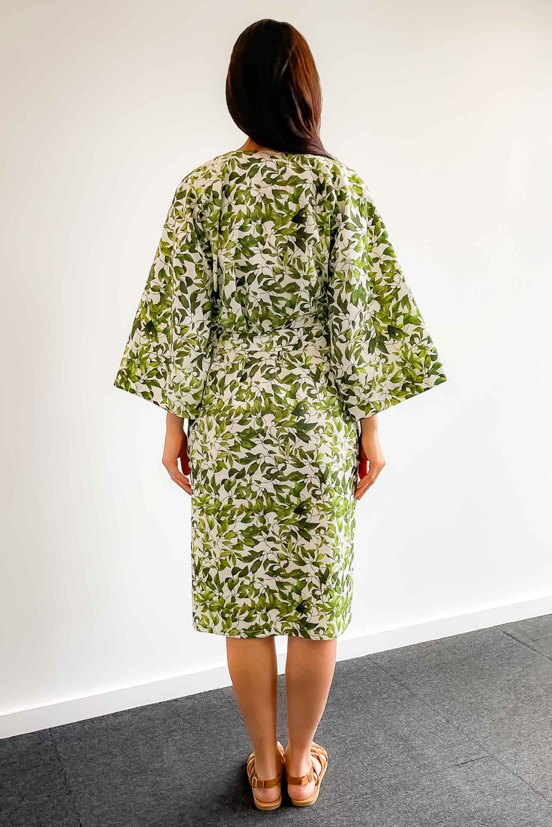organic cotton printed kimono