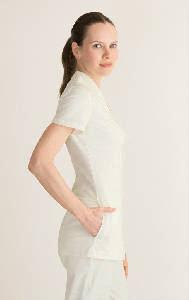 cream stylish spa tunic