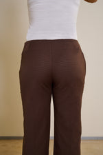 Brown cotton spa uniform trousers 